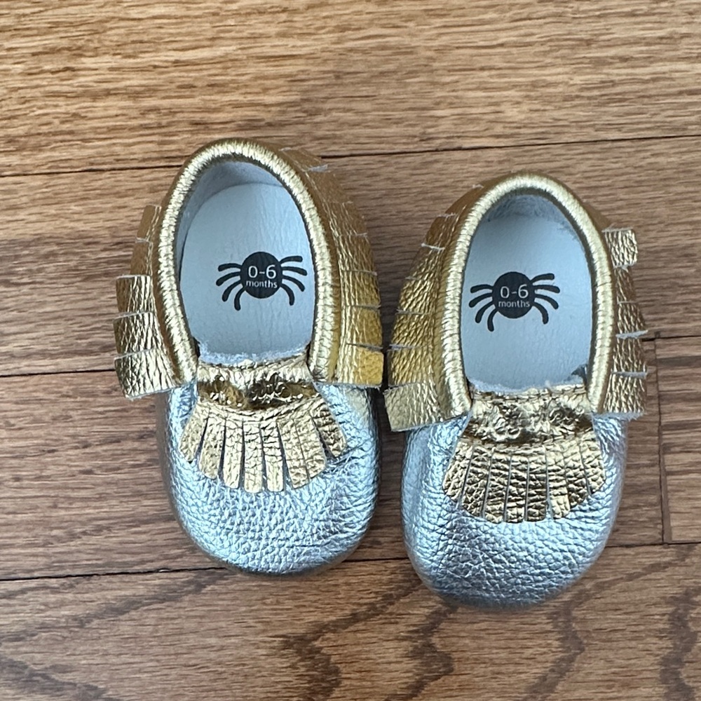 Metallic moccasins